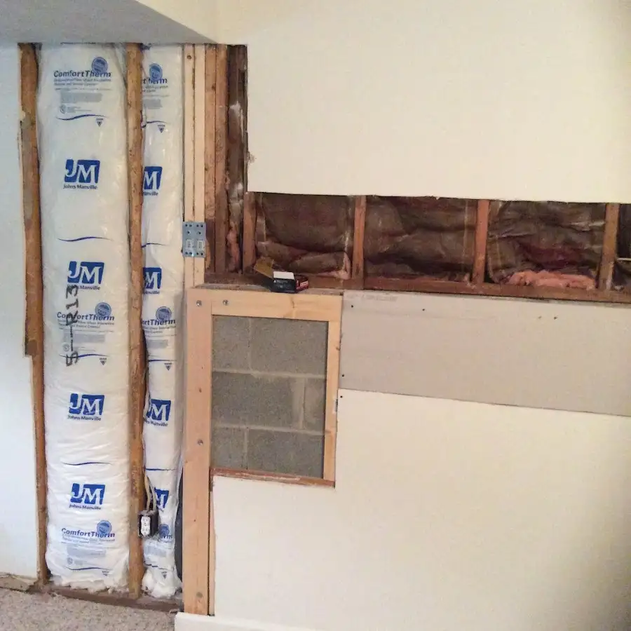 Wall insulation replacement during Contents Cleaning & Restoration in Centerville